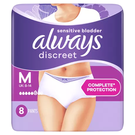 Always Incontinentiebroekjes Discreet Maat M 8 stuks