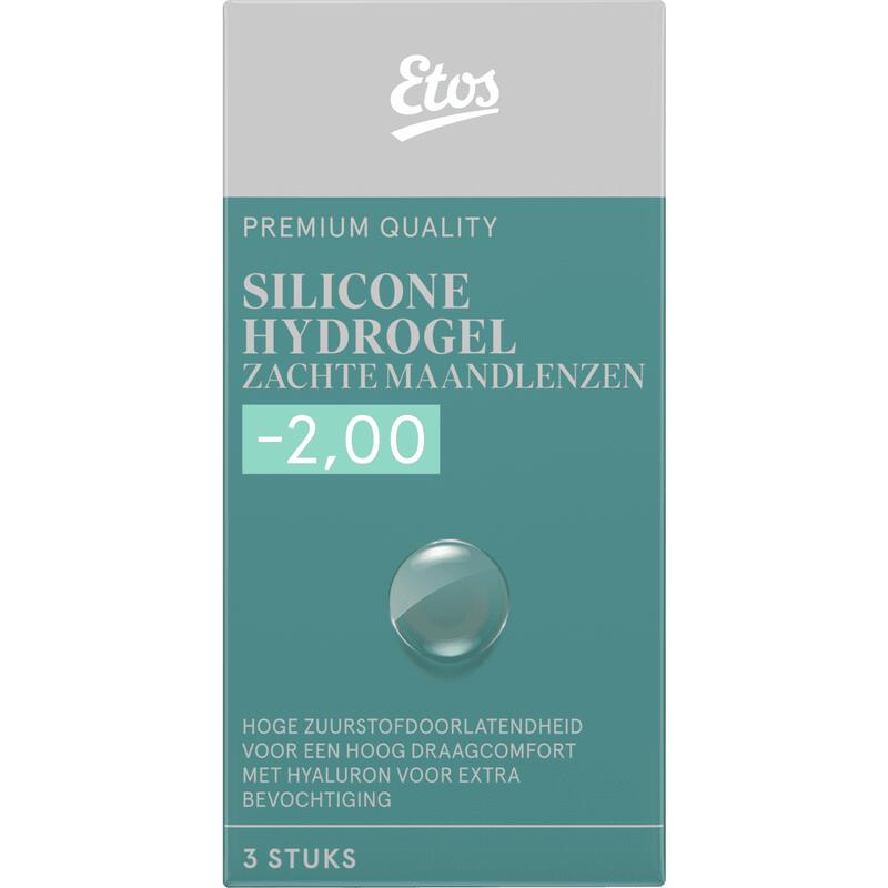 Etos Silicone Hydrogel Zachte Maandlenzen -2.00 3 stuks