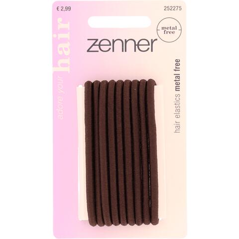 Zenner Haarelastiek MF Bruin 9 stuks