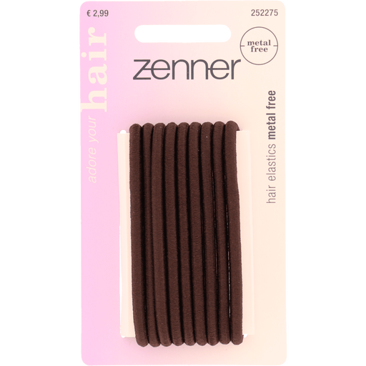 Zenner Haarelastiek MF Bruin 9 stuks
