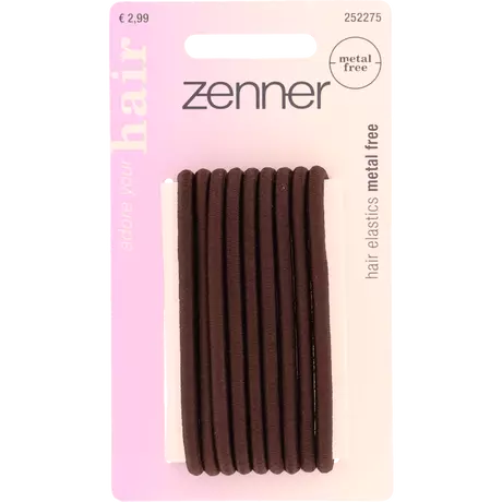 Zenner Haarelastiek MF Bruin 9 stuks