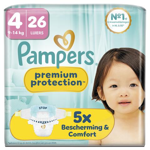 Pampers Premium Protection Luiers Maat 4 9-14 kg 26 stuks