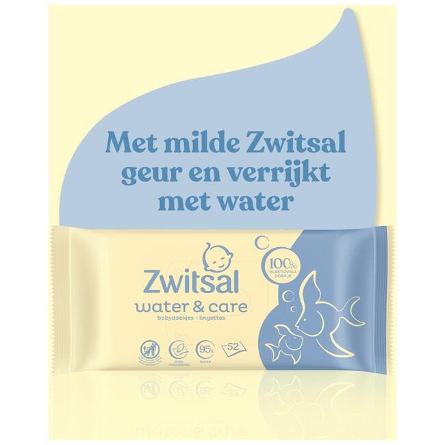 Zwitsal Water & Care Billendoekjes 52 stuks