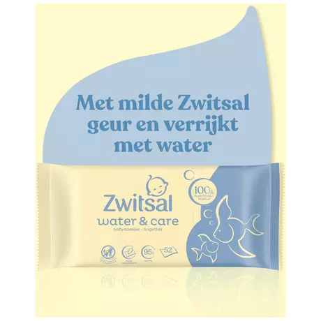 Zwitsal Water & Care Billendoekjes 52 stuks