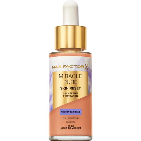 Max Factor Miracle Pure Serum Foundation 60-80 Light To Medium 30 ML