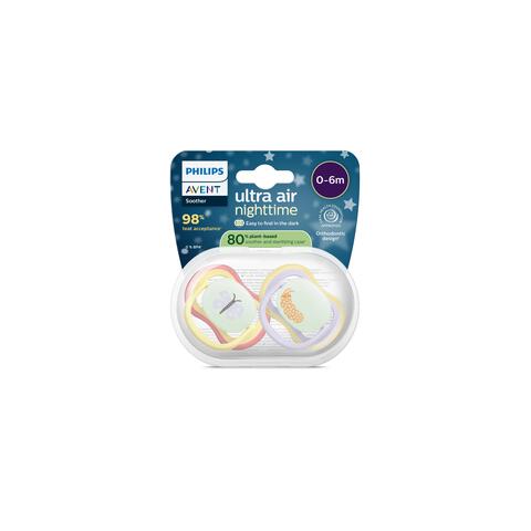 Philips Avent Fopspeen Ultra Air Night 0-6M SCF376/25 2 stuks