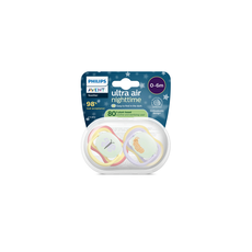 Philips Avent Fopspeen Ultra Air Night 0-6M SCF376/25 2 stuks