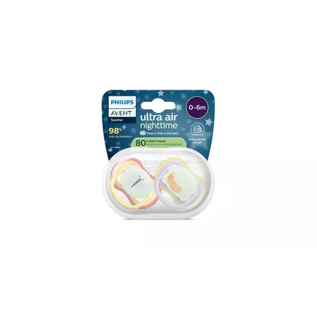 Philips Avent Fopspeen Ultra Air Night 0-6M SCF376/25 2 stuks