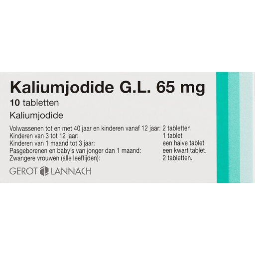 Kaliumjodide 65 MG 10 stuks