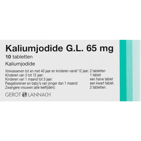 Kaliumjodide 65 MG 10 stuks