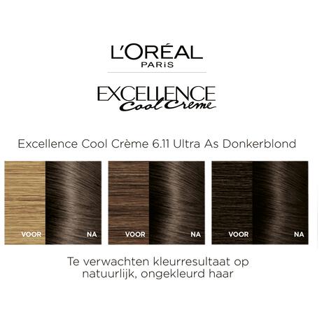 L'Oréal Paris Excellence Cool Creams Permanente Haarverf 6.11 Ultra Ash Donkerblond
