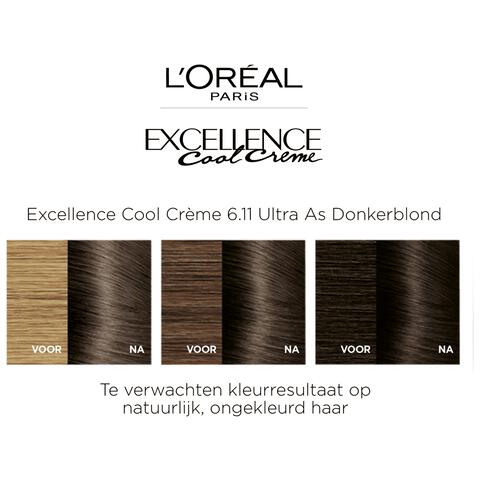 L'Oréal Paris Excellence Cool Creams Permanente Haarverf 6.11 Ultra Ash Donkerblond