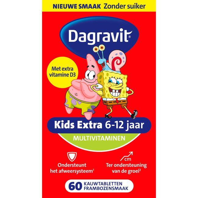 Dagravit Kids Multivitaminen Xtra 6-12 jaar 60 stuks