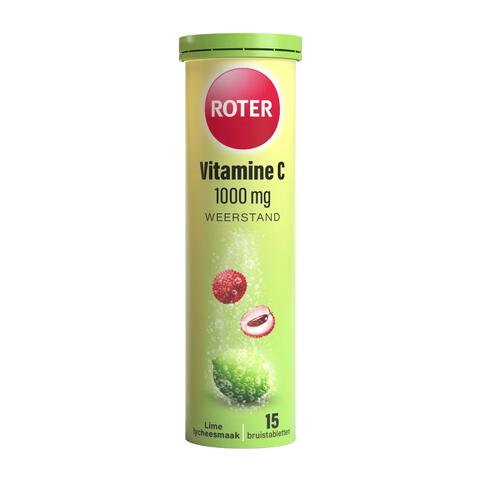 Roter Vitamine C 1000mg Bruistabletten Lime/Lychee 15 stuks