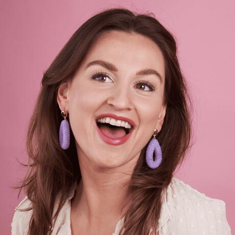 Splendid Oorbel Druppel Paars