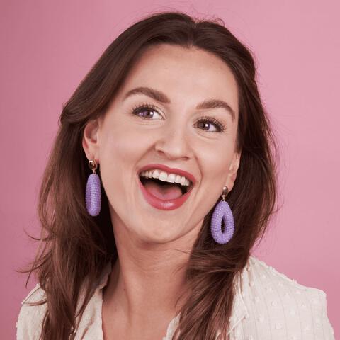 Splendid Oorbel Druppel Paars