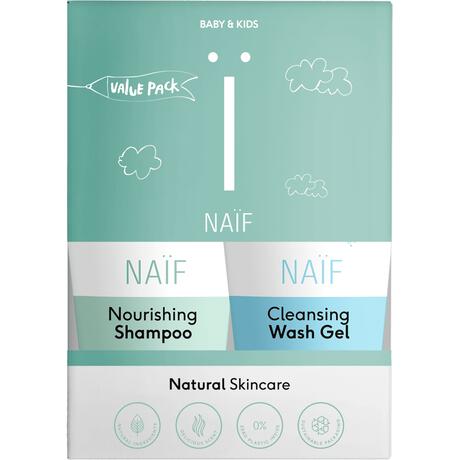 Naïf Baby & Kids Shampoo + Wasgel Value Pack