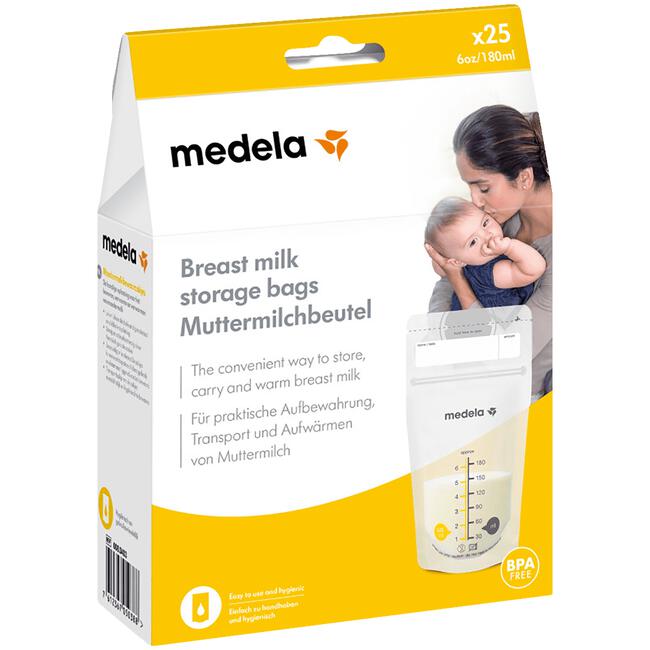 Medela Moedermelkbewaarzakjes 180 ml, 25 zakjes per doosje