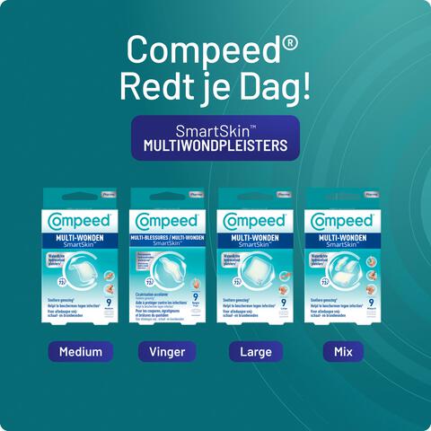 Compeed smartskin Multiwond medium 10 st