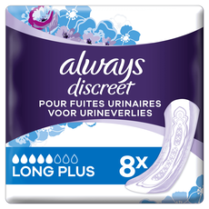 Always Discreet Plus Long Plus Verband Voor Urineverlies 8 stuks