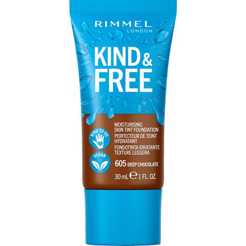 Rimmel London KIND & FREE Vegan Foundation 605 Deep Chocolate