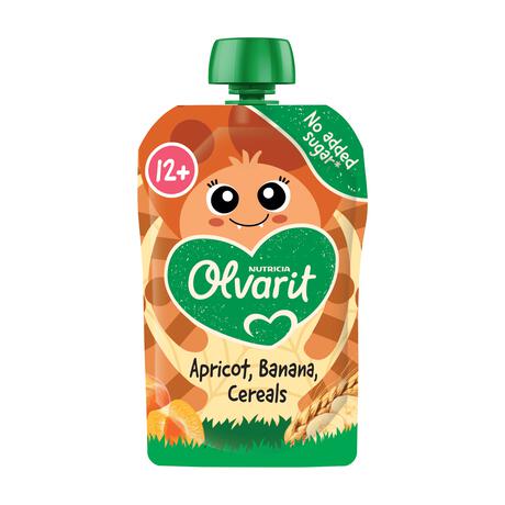 Olvarit Knijpfruit Abrikoos Banaan Granen