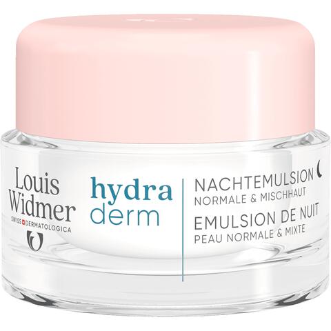 Louis Widmer Hydraderm Nachtemulsie Zonder Parfum 50 ML