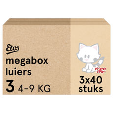 Etos Woezel & Pip Luiers Midi Megabox Maat 3 4-9 kg 120 stuks