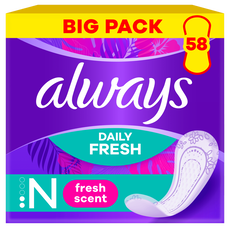 Always Daily Fresh Inlegkruisjes Normal 58 Stuks