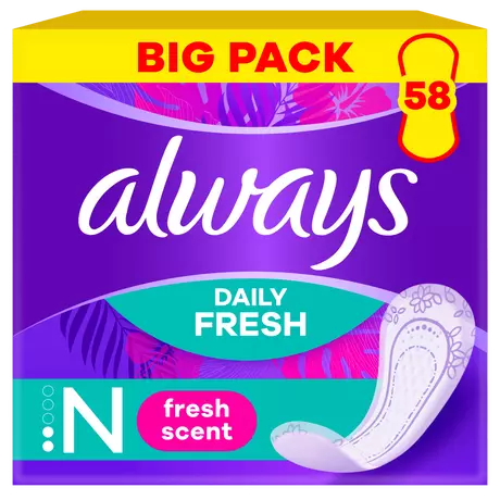 Always Inlegkruisjes Daily Fresh Scent Normal Big Pack 58 stuks