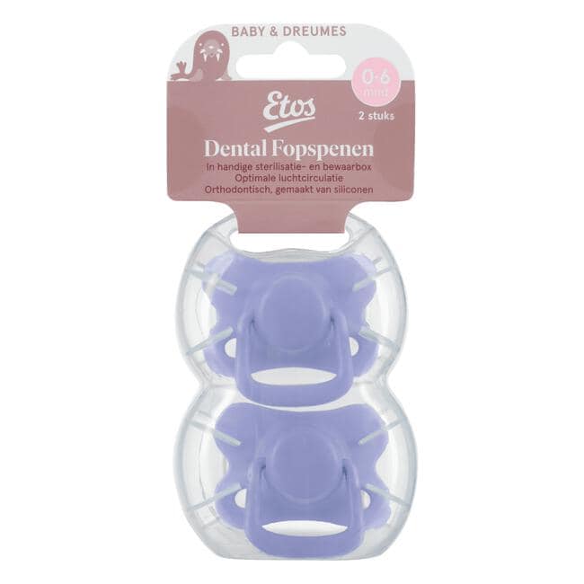 Etos Fopspenen In Steriliseerdoosje 0-6 Maanden Assorti 