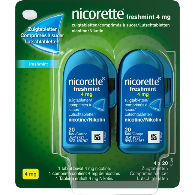 Nicorette Nicotine Freshmint 4 MG 20 stuks