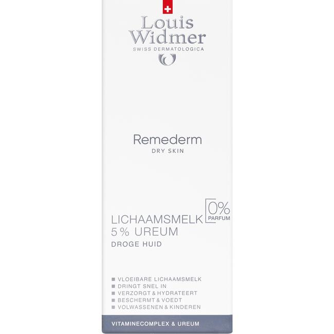 Louis Widmer Remederm Dry Skin Lichaamsmelk Zonder Parfum 200 ML