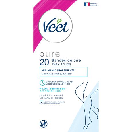 Veet - Pure - Koude Wasstrips Benen 20 st