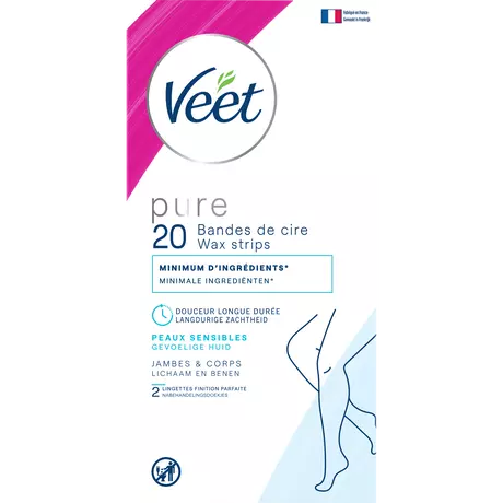 Veet Pure Lichaam & Benen Waxstrips 20 stuks