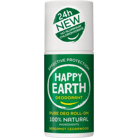 Happy Earth 100% Natuurlijke Bergamot Deodorant Roller 75 ML