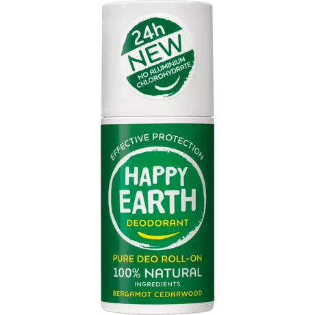 Happy Earth 100% Natuurlijke Bergamot Deodorant Roller 75 ML
