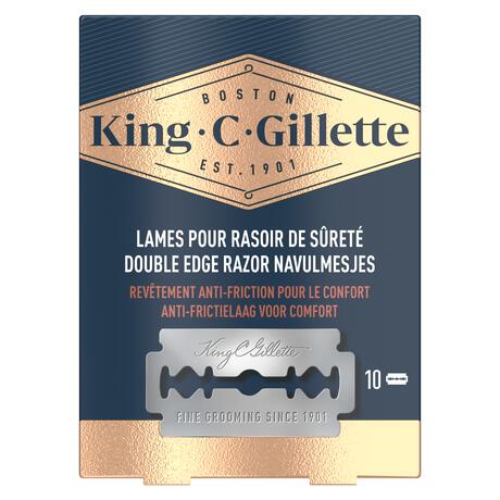 King C. Gillette Double Edge Navulmesjes 10 Stuks