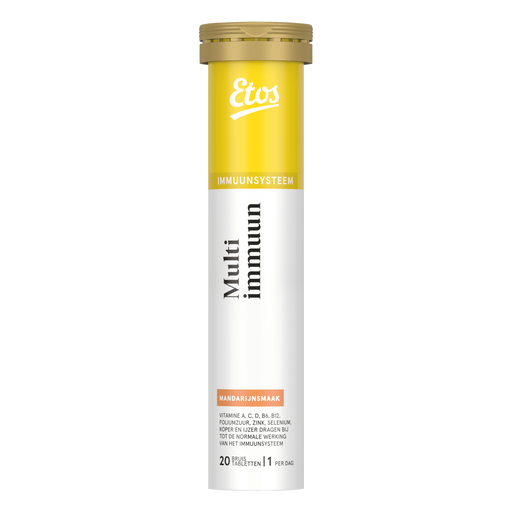 Etos Multi Vitamine Immuun Mandarijnsmaak Bruistablet 20 stuks