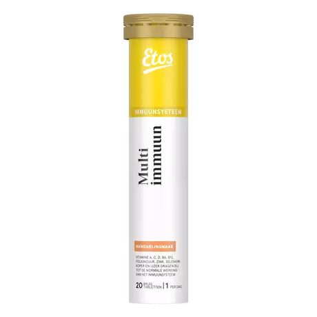 Etos Multi Vitamine Immuun Mandarijnsmaak Bruistablet 20 stuks