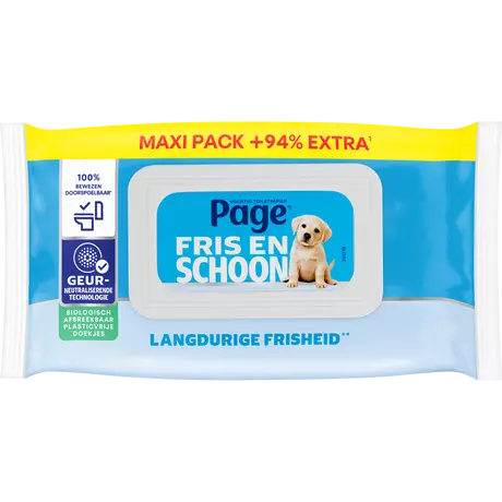 Page Fris & Schoon Vochtig Toiletpapier Maxi Pack