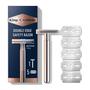 King C. Gillette Double Edge Safety Scheersysteem Met 5 Navulmesjes