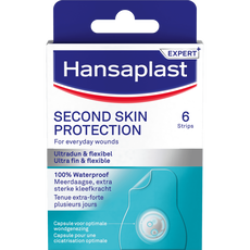 Hansaplast Second Skin Protectoin Waterproof en Transparante Pleister Strips 6 stuks