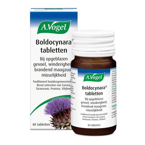 A.Vogel Boldocynara Bij Misselijkheid En Opgeblazen Gevoel Tabletten 80 ST