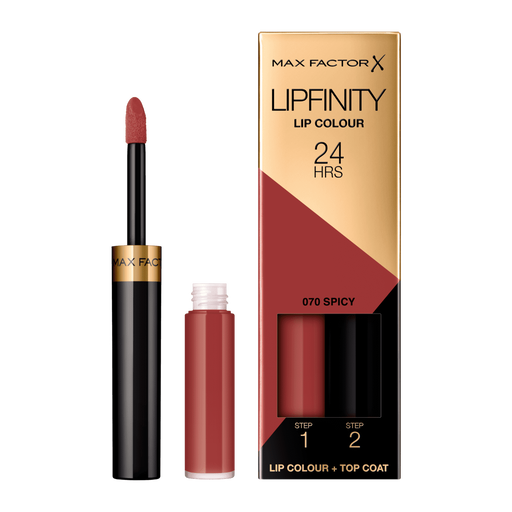 Max Factor Lipfinity Lip Colour 2-Step Long Lasting Lipstick 070 Spicy
