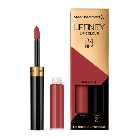 Max Factor Lipfinity Lip Colour 2-Step Long Lasting Lipstick 070 Spicy