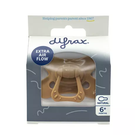 Difrax Fopspeen Natural 6M+ Uni Caramel