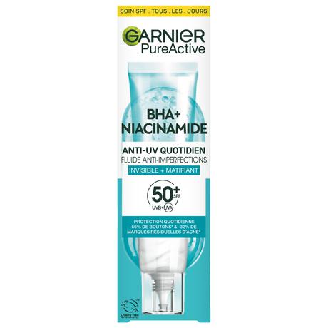 Garnier PureActive BHA + Niacinamide Daily fluid met SPF 50 40ML