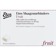 Etos Maagzuurbinders Kauwtabletten Fruit 36 stuks