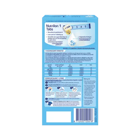 Nutrilon 1 Volledige Zuigelingenvoeding 0-6 Maanden Tabs 27 gram